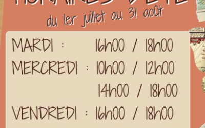 HORAIRES D’ETE